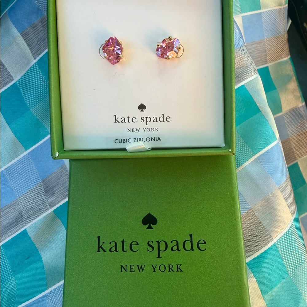 kate spade New York Pink Cubic Zirconia Stud Earrings